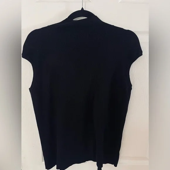 Coldwater Creek Black Cotton Knit Sleeveless Top Large - Picture 2 of 3